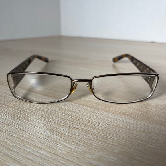 Gucci GG2809 HBC Eyeglasses Gold Brown Frames Only 56-16-130 Made in Italy - Picture 2 of 8